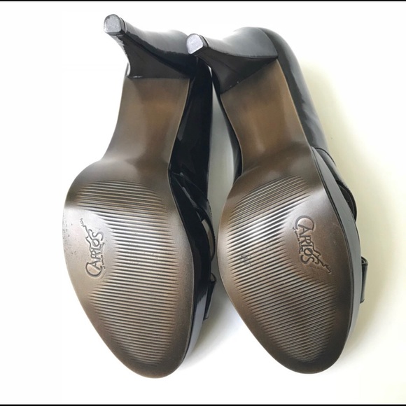 Carlos Santana Patent Leather Black Heels size 8 - Picture 5 of 8